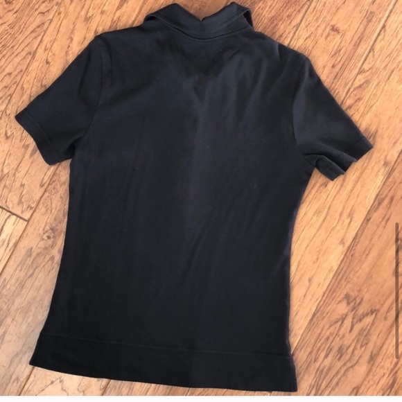 Tory Burch Black Lidia Short Sleeve Polo Shirt - Picture 4 of 11